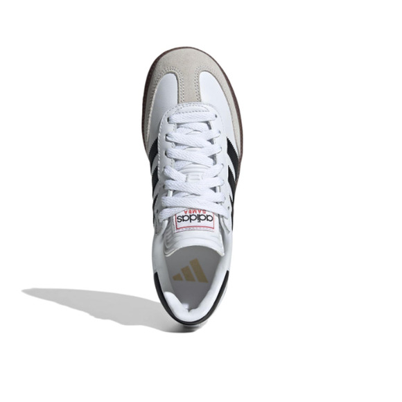 NWT Adidas Samba Indoor Sneaker, White/Black/Gum, 6 US Unisex Big Kid - Picture 2 of 5